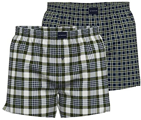 TOM TAILOR Herren Web Boxer Boxershorts| 2er Pack