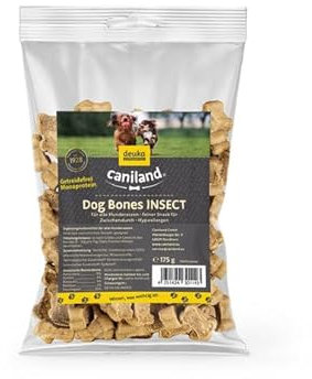 caniland Dog Bones Insect 175g | 100% fleischfrei | Hundeleckerli getreidefrei | Insekten als Single-Protein-Quelle | Hundesnack für Allergikerhunde | für ernährungsempfindliche Hunde