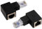 Greluma 2 Stk 90-Grad-Ethernet-Adapter, links- und rechts gewinkelter RJ45-LAN-Anschluss, Stecker auf Buchse, Verlängerungsnetzwerkanschluss, für Computer, Laptops, Router