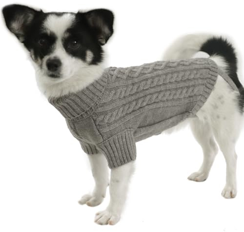 LiebeDD Hundepullover Kleine Hunde Strickpullover mit Geschirröffnung S | Kuscheliger Hundepulli mit Beinschlaufen, elastisch & atmungsaktiv, für Chihuahua, Yorkshire & Windhund, für Herbst & Winter