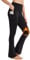 BAYGE Damen Thermo Bootcut Yogahose Winter Hohe Taille Fleece Gefüttert Wasserdicht Blickdicht Bauchkontrolle Slim Fit Leggings Sporthose Schlaghose Sweathose Fitnesshose mit Taschen, Schwarz, XL