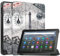 Case2go - Custodia per tablet compatibile con Amazon Fire 8 HD (2022) - copertine per tablet - tpu Caso - Torre Eiffel