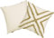 unendlich schoen – 2er Set Kissenbezüge 50x50cm Creme-Olive, 100% Baumwolle, Dekorative Kissenbezug Sofakissen Couchkissen Dekokissen (50 x 50 cm, Creme-Olive)