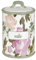 Baroni Home Tarro de sal decorado de cerámica con tapa Hermética, accesorio de cocina colorido resistente, línea Rose, 11 x 11 x 17 cm