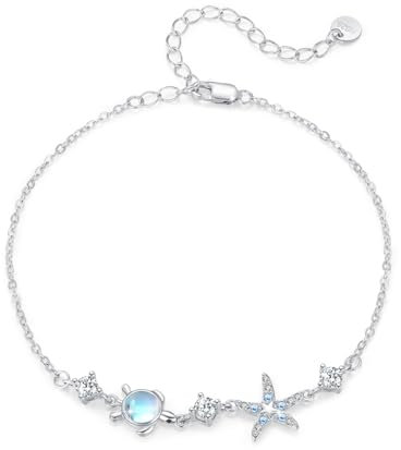 JFASHOP Schildkröte Armband,Schildkröten Armbänder 925 Sterling Silber Ozeiere Geschenke Schmuck für Frauen