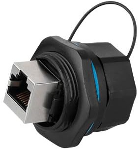 Good Connections Industrie-Steckverbinder S6 - RJ45 Durchführungskupplung, RJ45 Buchse beidseitig, Bajonett, Marke