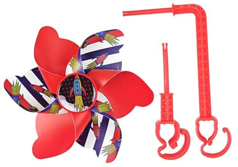Baoblaze Wind Wheel for Children's Bike, Bike Windmill, Children's Bicycle Handlebar Flower Pinwheel, Pinwheel Decoration for All Bicycles, Scooters, Tricycles, Balance Bikes, Prams, Buggies, Rocket