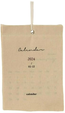 Cosmin Wandkalender - 2024 Vintage Kalender Wandkalender Tuch Wandplaner Kalender für Büroräume