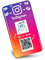 TARAFFICE Instagram NFC Platte aus Epoxidharz | kompatibel mit iPhone & Android | für Geschäfte, Unternehmen, Geschäfte, Restaurants, Bars, Cafés, Fastfoods, Pizzerien (Instagram (5 x 10 cm))