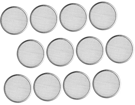 Zerodeko 12 Pack Mason Jar Sprout Lids Mesh Sprouting Screen Lid for Organic Growing Rust-Resistant Stainless Steel Strainer Lid Spout Wide Mouth Jar Grow Cover