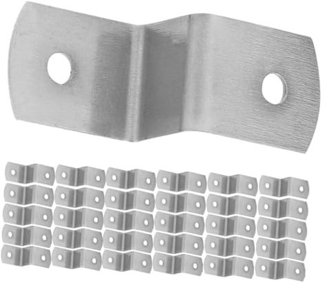 SOESFOUFU 50 Stück Eckcode Hardware Haken Rahmenwerkzeuge Z Halterung Clips Bilderrahmen Trägerclips Z Clips Für Tischplatten Robuste Z Form Befestigung Tischplatten
