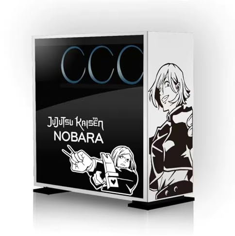 Anime Stickers for PC Case, Gojo Satoru/Itadori Yuji/Ryomen Sukuna 3D Vinyl Decor Decal for Computer Chassis Skin, PC Case Glass Decorative, Waterproof Easy Removable