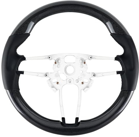 Acclcors Kohlefaserlenkrad, personalisiertes Lenkrad, Ledergriff für Porsche 911 16-18 /Panamera 17-20 /Cayenne 15-21 /Macan 14-21/718 16-21