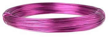 Aluminium-Draht, Ø 1 mm, 10 m oder 60 m Länge, verschiedenen Farben (Pink, 10m)