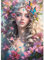 QINRUBB Elfenmädchen Diamond Painting Erwachsene, 5D Blumen Diamant Painting Bilder Anfänger, DIY Fantasie Runder Vollbohrer Diamanten Malerei Stickerei Kreuzstich Geschenke Home Wand Dekor 30x40cm