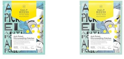 Salthouse Natural Minerals Anti-Pickel-Microneedling-Patches, reduziert Pickel frühzeitig, bekämpft unterirdische Pickel, mit Hyaluronsäure-Gel-Nadeln, 6 Patches (Packung mit 2)