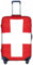 BREAUX Schweizer Flagge Druck Gepäckhülle Gepäckschutzhülle Trolley Reisekoffer Schutzhülle, weiß, M