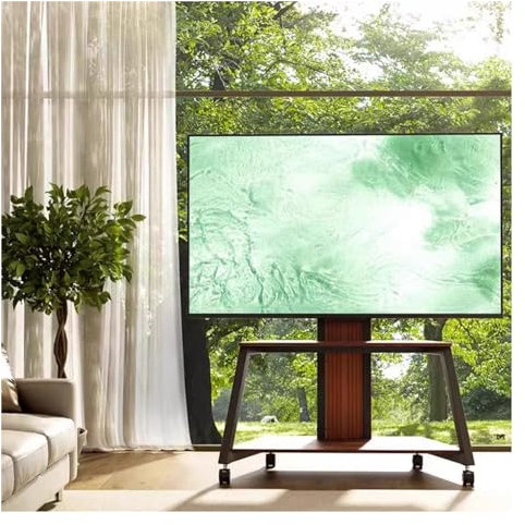 CWCQGH Soporte de Suelo para TV de 32 a 88, Soporte de TV móvil Moderno y Ajustable en Altura para el hogar, el Hotel, la Escuela y el Gimnasio, Carga 100 kg/220 LB, Ahorro