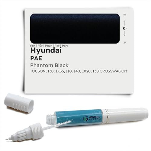 Genuine Colors Lackstift Phantom Black PAE für Hyundai Schwarz Tucson I30 IX35 I10 I40 IX20 CROSSWAGON