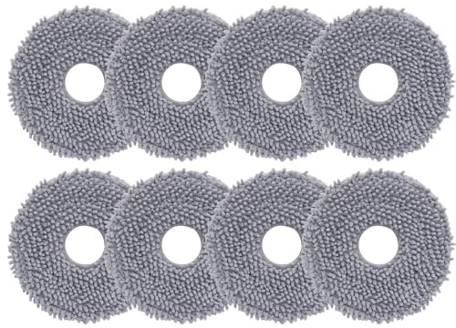 Geoviizon 8 Pcs Mop Pad Mop Cloth Wipe Accessories for Roborock Q Revo/Qrevo MaxV/Qrevo Master/Qrevo Slim/Qrevo Pro/Qrevo S/Qrevo Curv Robot Vacuum Cleaner Replacement Part