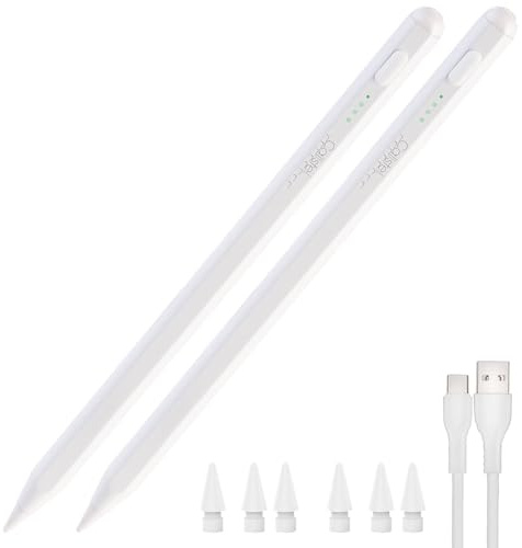 Callstel Touchscreen Eingabestift: 2er-Set Aktive Touch-Pens mit Palm Rejection, für iPad Pro/Air/Mini (Eingabestift Touch Pen, Stylus Pen iPad)