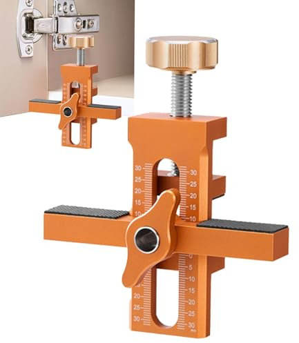 Herramienta de posicionamiento de puerta de armario, posicionador de instalación ajustable, herramienta de posicionamiento de aleación de aluminio, localizador de montaje de puerta, plantilla de
