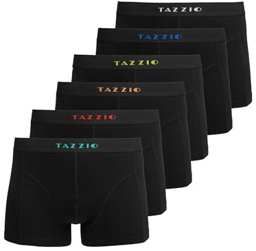 Tazzio Boxershorts 6er Pack Herren Unterwäsche Unterhosen Männer Retroshorts BS1005