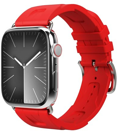 VONMÄHLEN Agatino Band - Stilvolles Watch Armband, Wasserabweisend, Langlebig, Aus Silikon und Edelstahl, Perfekte Passform