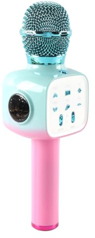 Orivin Drahtloses Mikrofon, tragbares Karaoke-Bluetooth-Mikrofon mit Android und iOS für den Heim-KTV-Player mit Projektionsfunktion (Farbverlaufsblau)