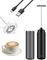 Pawfly Rechargeable Milk Frother Wand, Milk Frother Handheld with Stainless Steel Whisk, Portable Coffee Frother, Powerful Electric Drink Mixer Foam Maker for Cappuccino Latte Matcha Hot Chocolate