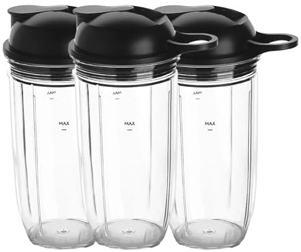 Mixing Cup,24OZ Replacement Cup with to-Go Lid,Compatible for Nutri Bullet,Blender Combo for Pro 1000 and Select 2.0(3pcs)