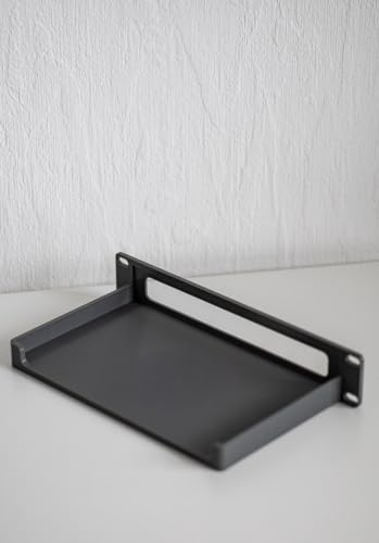 1U Rackmount Halterung für UniFi Cloud Gateway Fiber (UCG-Fiber), Cloud Gateway Ultra & Max (UCG-Ultra/UCG-Max) – 10 Zoll & 19 Zoll kompatibel (Schwarz, 10'' für UCG-Fiber)