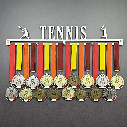 MEDALdisplay Tennis - Medaillen Aufhänger - Wandhalterung für Sportmedaillen Tennisspieler - Medaillenhalter - Sport Medal Hanger (600 mm x 100 mm x 3 mm)