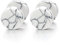 2 Herren Damen Weiß Marmor Ohrringe Ohrstecker Edelstahl Fake Plugs Ohr Cheater Tunnel Gauges Ohr-Piercing Edelstahl