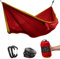 HÄNG® Camping Hängematte Outdoor Nylon Fallschirmseide für 2 Personen - 300 x 170cm Mobile Ultra-leicht Atmungsaktiv Hammock - Bis 200kg inklusive Aufhängung für Reise, Strand, Garten - Bordeaux/Gold