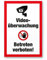 Komma Security Videoüberwachung Betreten Verboten Schild - Achtung Vorsicht Videoüberwachung - Hinweis Hinweisschild Videoüberwacht - Hinweis Mehrsprachig Sprachen