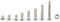 Akozon M2.5 Schrauben Sortiment Set 300pcs M2.5 * 4/5/6/8/10/12/16/20 304 Edelstahl Bolzen Kopf der Kappe Flacher Kopf Fräsen Cruciform Voll Gewinde mit Sechskantmuttern Sortiment (Flachkopf)