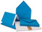 10x Faltkarten Set DIN A6/C6 mit Brief-Umschlägen in Azurblau - inklusive Einleger - 14,8 x 10,5 cm - Premium Qualität - FarbenFroh