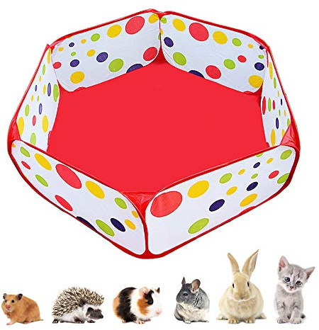 Corralito portátil para animales pequeños, valla interior para ejercicios para mascotas, accesorios para conejillos de indias, carpa de jaula C&C para conejos, hámsteres, chinchillas y erizos