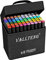 Vallteng 60 Colors Graphic Marker Pen Dual Tip Sketch Pen Twin Marker Double Ended Finecolour Sketch Marker Broad and Fine Point Tip with Black Bag
