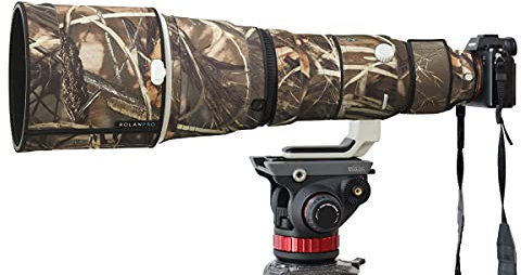 ROLANPRO Nylon-Regenschutz für Sony FE 600 mm F/4 GM OSS Objektivschutzhülle, Tarnmuster, wasserdicht, Camouflage-Objektiv
