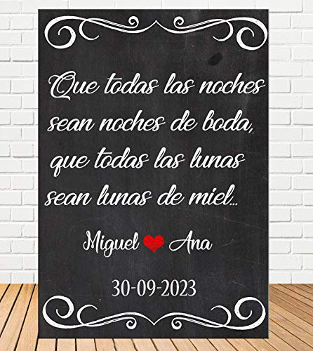 Tu Fiesta Mola Mazo Cartel Boda Bienvenida Efecto Pizarra de Boda 70x100m |Bienvenida a los Invitados| Divertido y económico|Detalle de Boda|Decorado Bodas| Personalizable