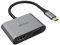 Akasa USB Type-C 2-In-1 Adapter with HDMI VGA｜USB 3.1｜4K UHD｜1080P｜Aluminium alloy｜Dual Ports｜Mac OS｜Windows｜Space Grey｜Compatible with MacBook, Dell, Lenovo and More｜AK-CBCA23-18BK