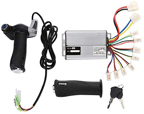 VGEBY Motor Brushed Speed Controller Kit 1000W 36V/48V Elektromotor Scooter Control Set Batterieanzeige Gasdrehgriff mit Schloss(48V)