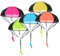 Fallschirm Spielzeug für Kinder, 5 Stück Fallschirmspringer Spielzeug, Hand Werfen Fallschirm Outdoor Flugspielzeug, Wurf Parachute Spiele für Draußen - Geschenk