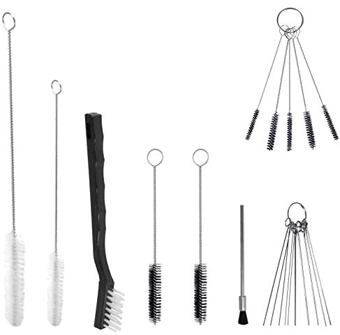 Multi-Purpose Spray Gun Cleaning Kit,Nylon Brushes Paint Gun Cleaning Kit Mini Brushes & Needles for Clean Airbrush Nozzles Spray Guns Tattoo Equipment (21)