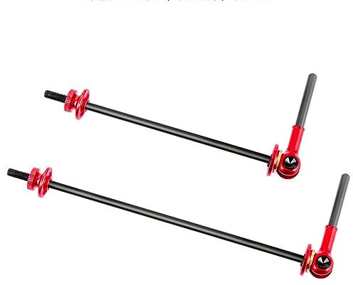 CATAZER Fahrrad QR Spießhebel Titan MTB Rennrad Radnabe Ultraleicht Kohlefaser Griff Schnellspanner Spieß (Rot)