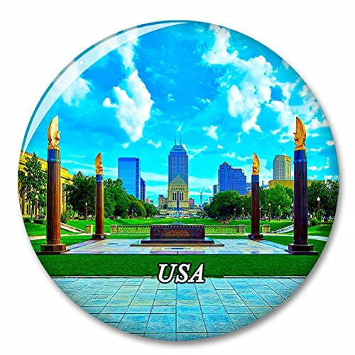 USA Amerika Denkmal Kreis Indianapolis Kühlschrank Magnete Dekorative Magnet Flaschenöffner Tourist City Travel Souvenir Collection Geschenk Starker Kühlschrank Aufkleber