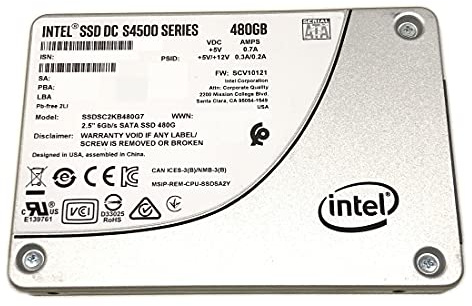 Intel SSD 480GB DC S4500 2.5 SATA 6 Gb/s Enterprise SSDSC2KB480G701 SSDSC2KB480G7 3D1 TLC Solid State Drive