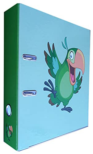 ADINA Motivordner 8cm Fröhlicher Papagei-Tanz 5 Stück